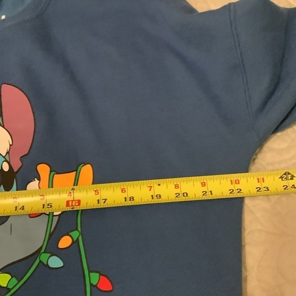 Disney Christmas Stitch Blue Sweatshirt Size XL - Picture 5 of 6